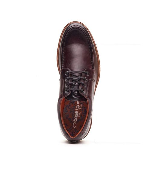Base London Brown Langdon Apron Toe Shoes for men