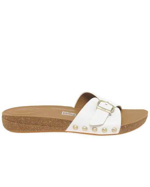 Fitflop White Fitflop Iqushion Adjustable Buckle Sandals