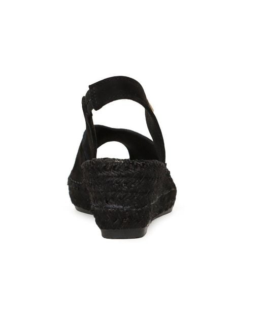 Toni Pons Black Bernia Wedge Heel Espadrilles Sandals