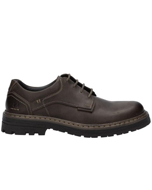 Josef Seibel Black Curtis 04 Lace Up Shoes for men