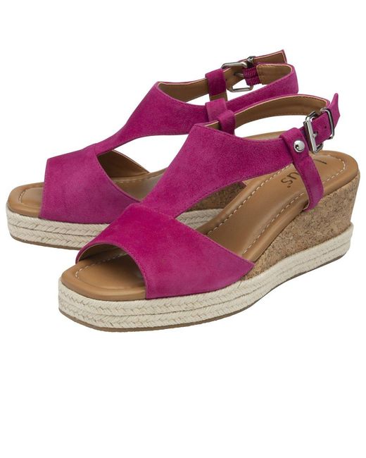 Lotus Purple Madalene Wedge Sandals