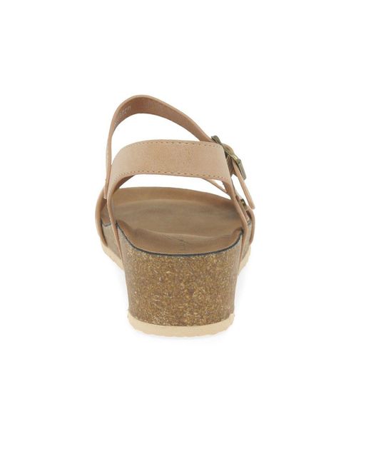 Lunar Blue Cluster Wedge Sandal