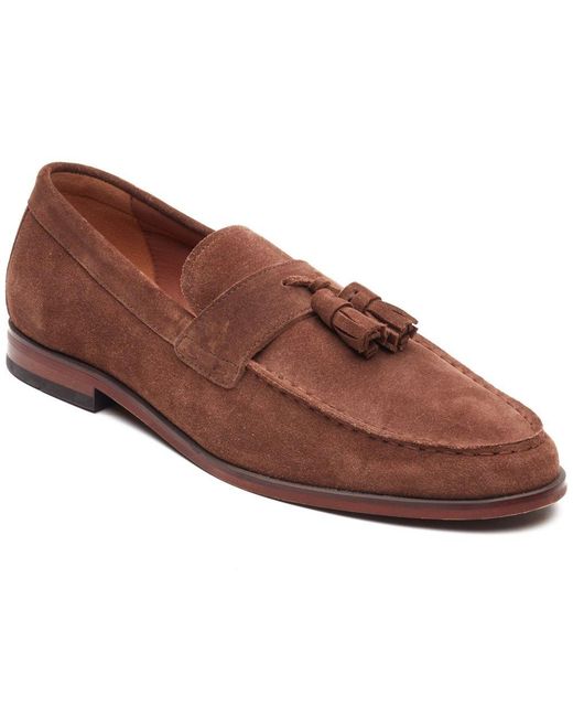 Base London Brown Flint Tassle Loafers for men