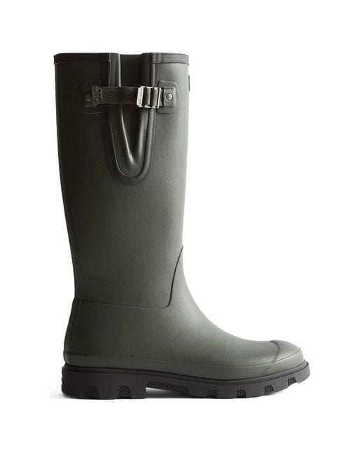 Hunter Black Downpour Adjustable Wellingtons