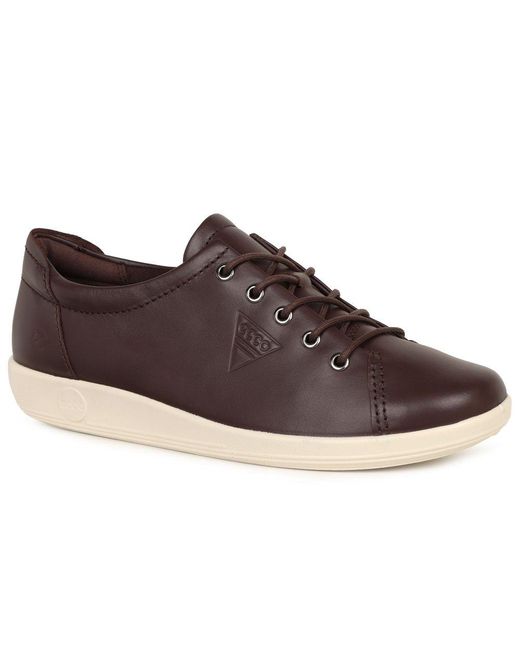 Ecco Brown Soft 2 Lace Trainers