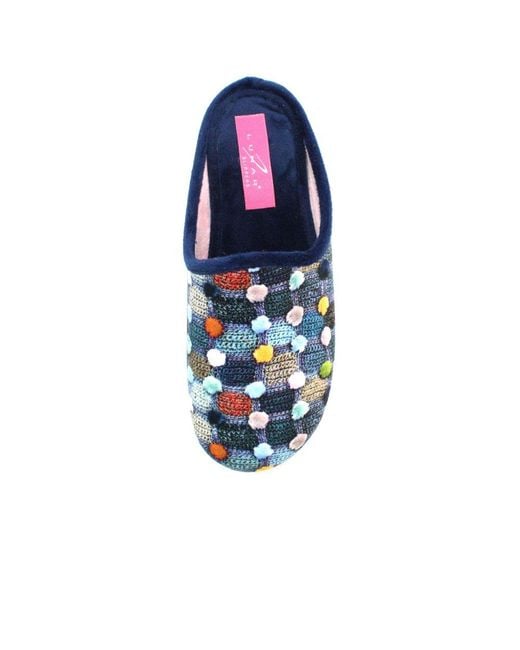 Lunar Blue Crackle Slippers