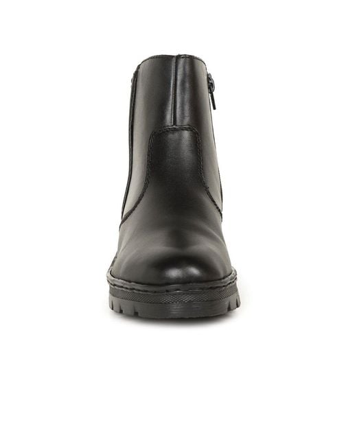 Rieker Black Capital Ankle Boots
