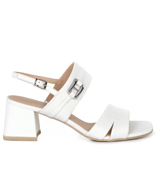 Caprice Metallic Plan Sandals Colour: Platino Met Lea