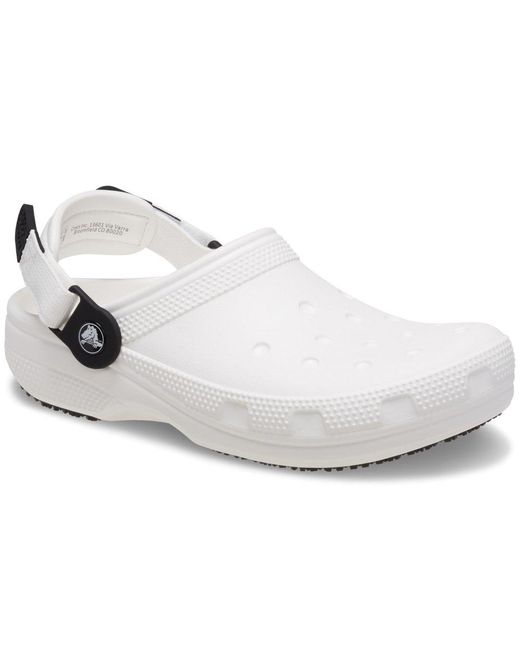 CROCSTM White Classic Work Clogs for men