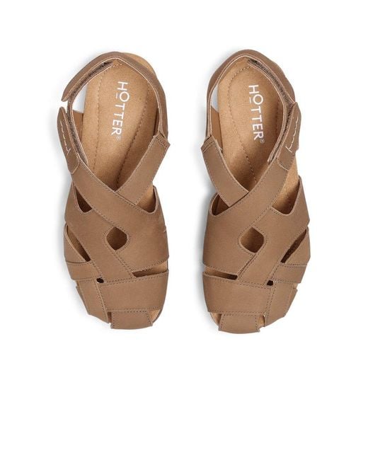 Hotter Brown Carpa Wide Fit Sandals