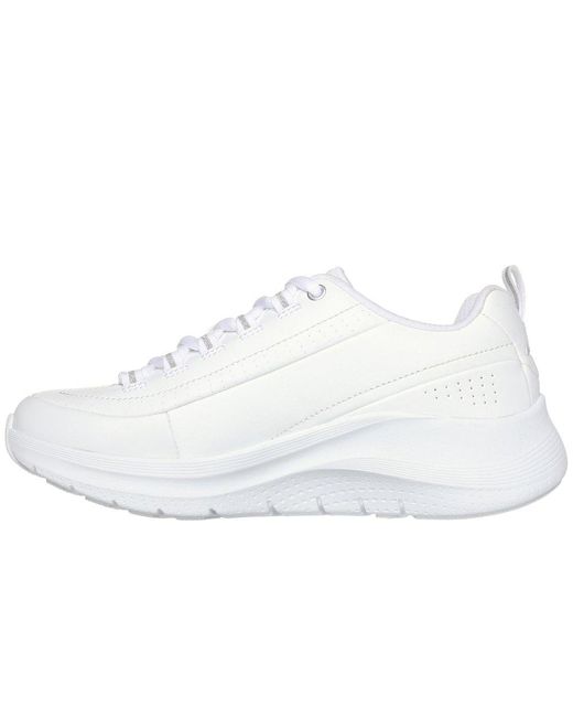 Skechers White Arch Fit 2.0 Star Bound Trainers