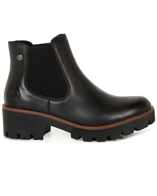 Rieker Black Acorn Ii Chelsea Boots
