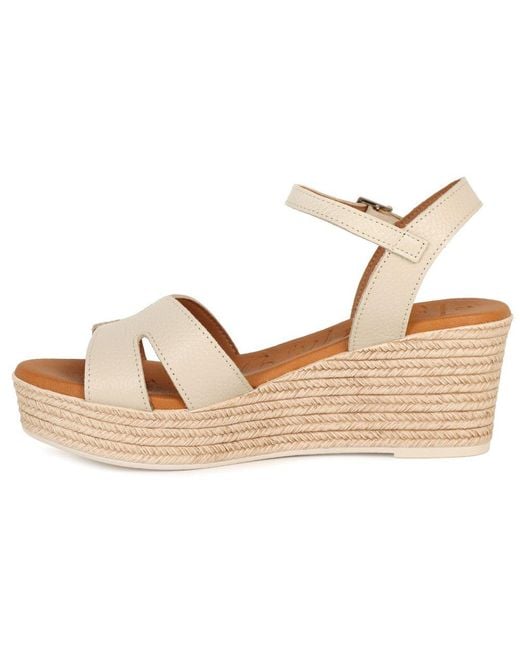 Oh My Sandals Brown Madrid Espadrille Wedge Heel Sandals