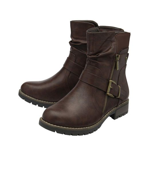 Lotus Brown Tulia Wide Fit Calf Boots