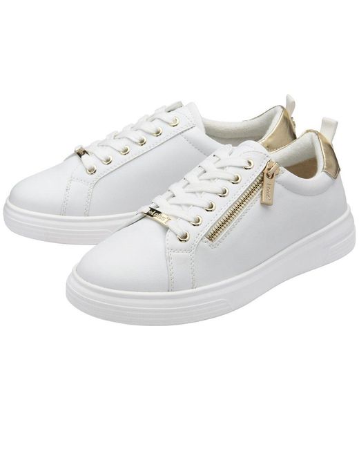 Lotus White Alessia Trainers