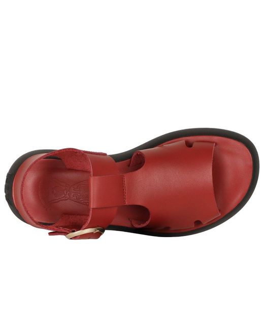 Fly London Red Bady Sandals