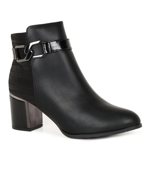 Lotus Black Adelaide Ankle Boots