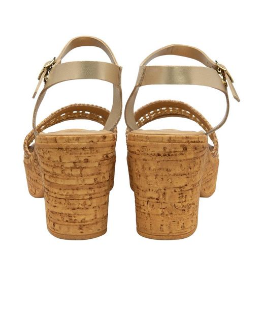 Lotus Brown Chelsia Heeled Sandals