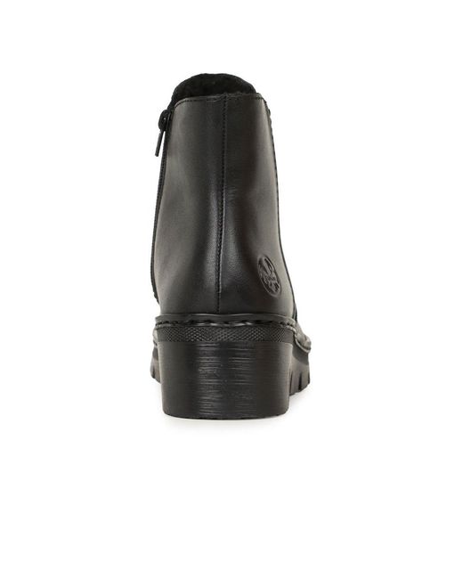 Rieker Black Capital Ankle Boots