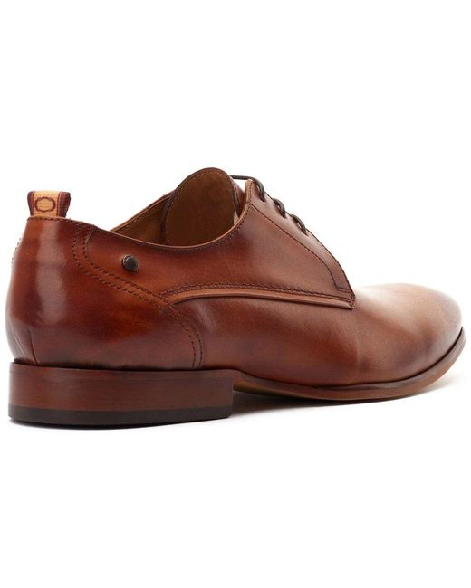 Base London Brown Gambino Derby Shoes for men