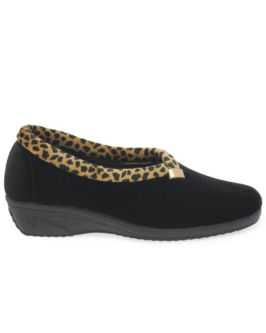 Lunar Black Paloma Full Slippers