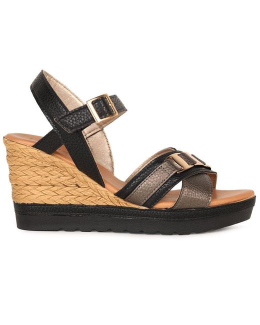 Lotus Metallic Tassere Espadrille Sandals
