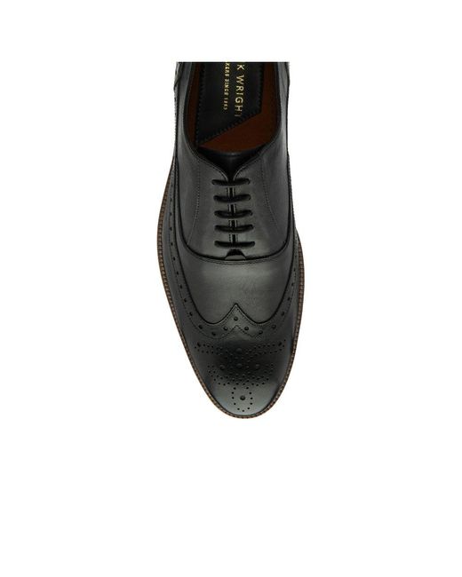 Frank Wright Black Steele Brogues for men