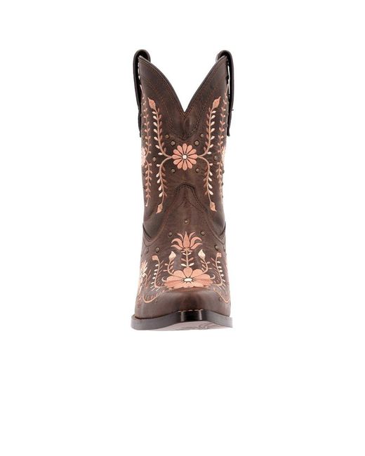 Durango Brown Crush Western Ankle Boots