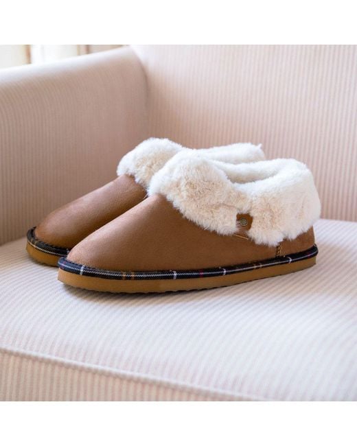 Barbour Brown Eloise Bootie Slippers