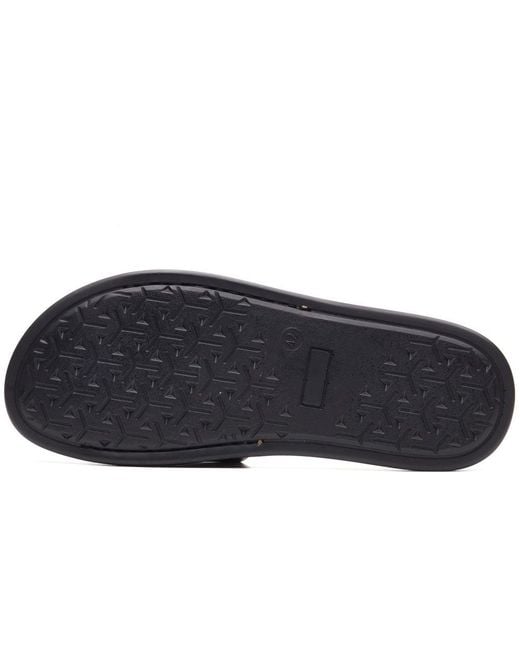 Base London Blue Albany Slide Sandals for men