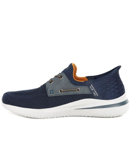 Skechers Blue Delson 3.0 Roth Slip for men