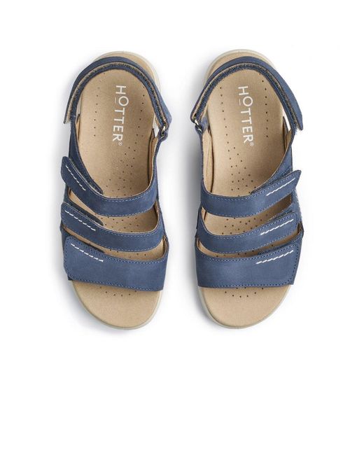 Hotter Blue Abigail Wide Sandals
