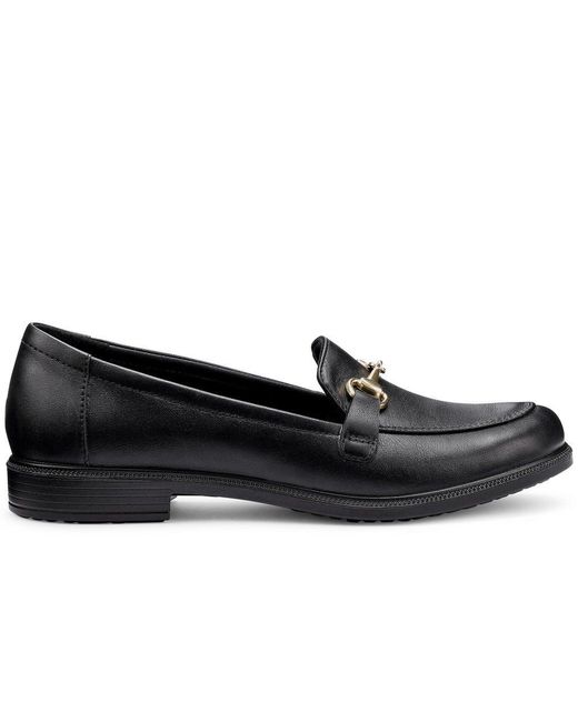 Hotter Black Clovelly Wide Fit Loafers