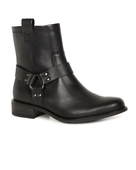 Paul Green Black Paul Arlo Biker Boots Leather