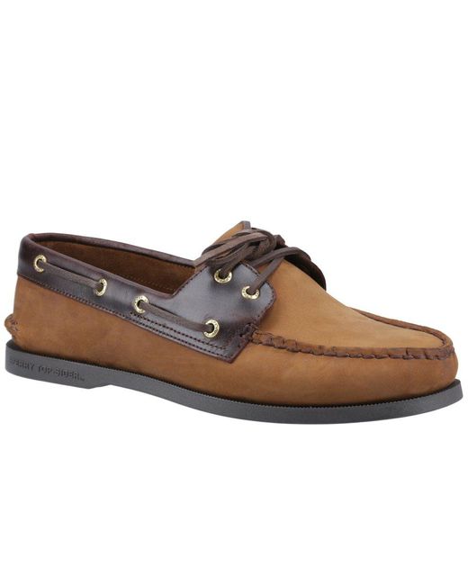 Sperry Top-Sider Brown Authentic Original 2-Eye Boat Shoes for men