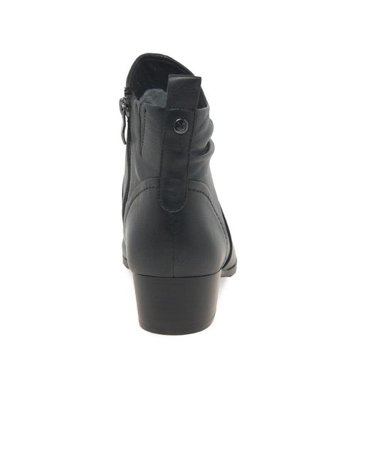 Caprice Black Fearne Ankle Boots
