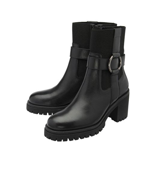 Ravel Black Kirkton Chunky Ankle Boots