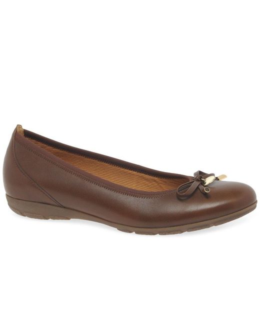 Gabor Brown Ring Ballet Pumps