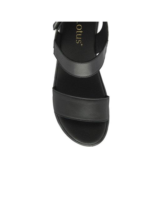 Lotus Black Facchini Sandals