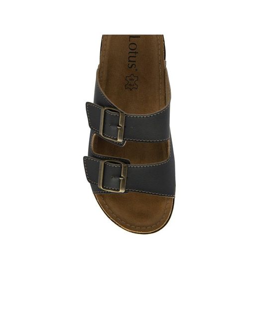 Lotus Brown Rome Mules