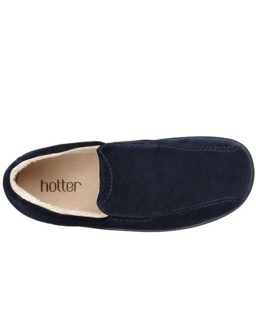 Hotter Blue Relax Warm Lined Slippers for men