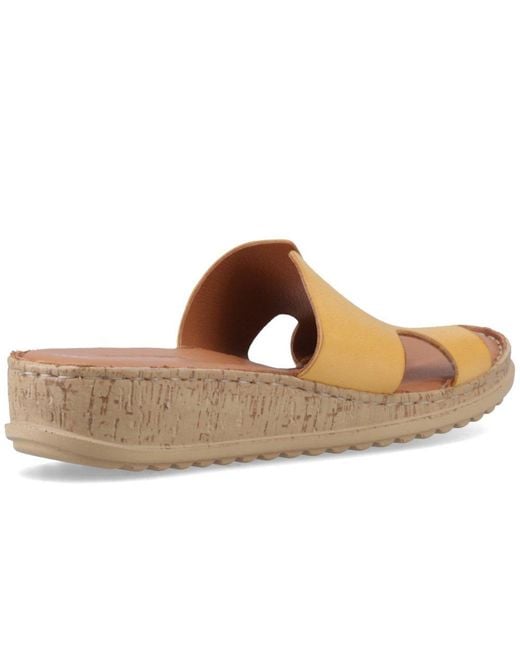 Hush Puppies Blue Eloise Low Wedge Sandals