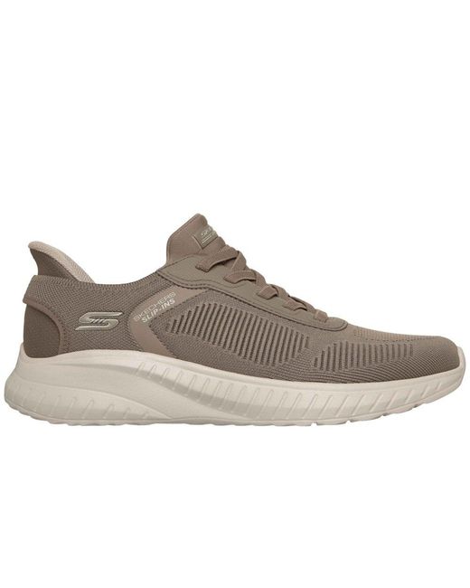Skechers Gray Bobs Sport Squad Chaos Solid Step Trainers for men