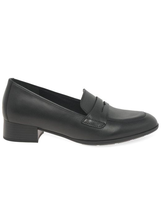 Gabor Black Right Penny Loafers