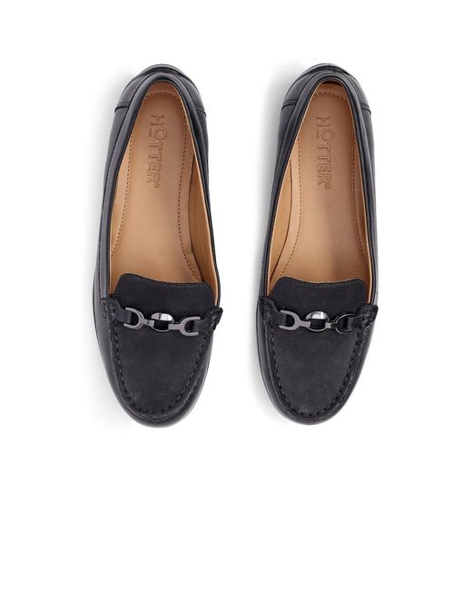 Hotter Blue Dover Wide Fit Loafers