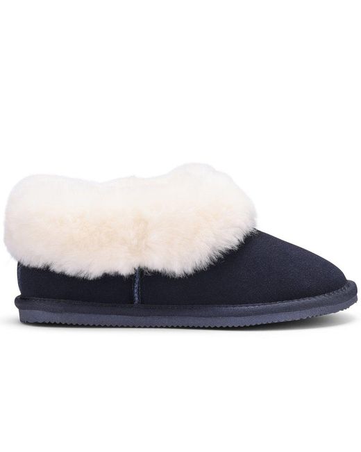 Hotter Blue Hug Slipper Boots