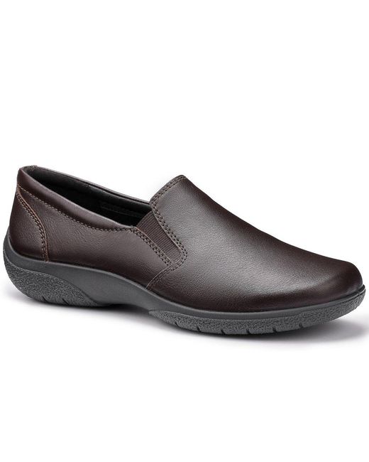 Hotter Black Glove Ii Slip On Shoes