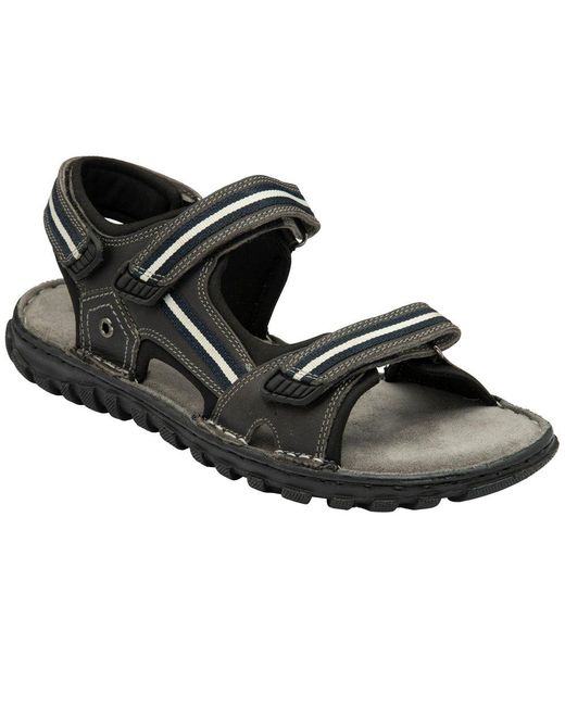 Lotus Black Gus Sandals for men