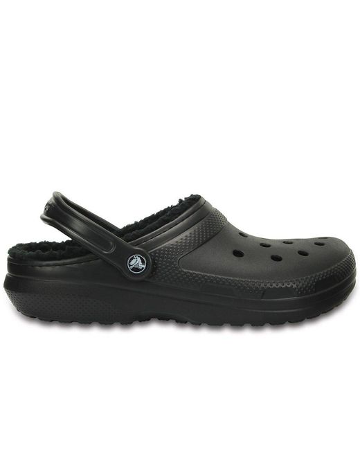 CROCSTM Black Classic Lined Clogs for men