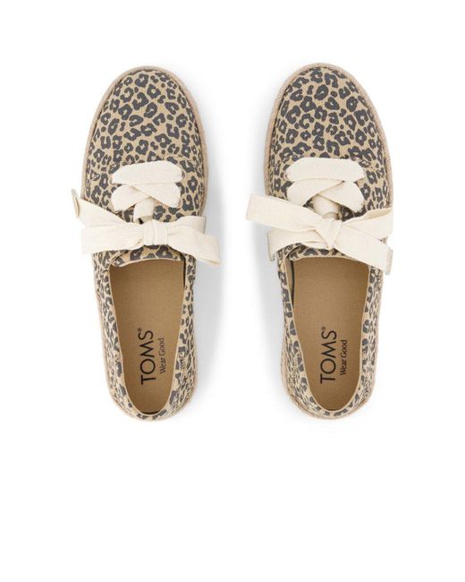 TOMS Metallic Carolina Espadrille Lace Up Shoes
